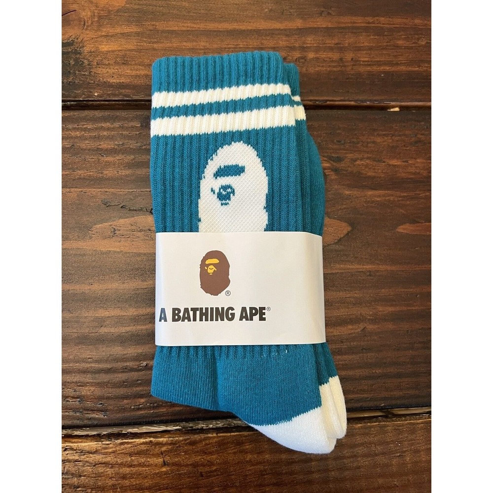 BAPE College Head Striped Socks